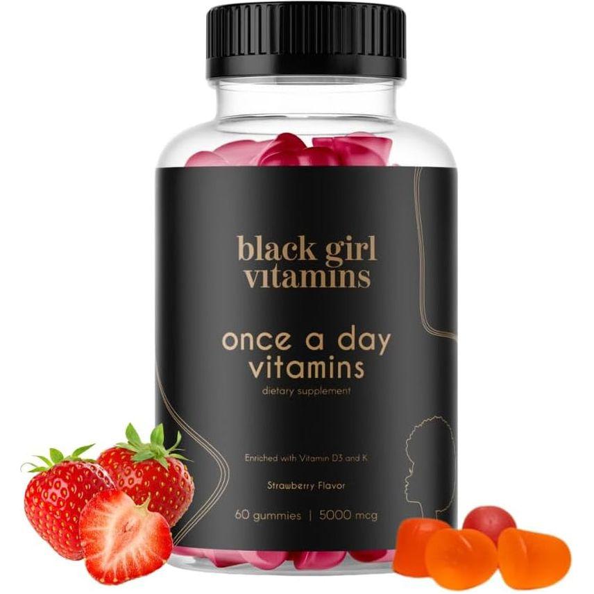 Black Girl Vitamins Once a Day - Women's Multivitamin Gummies - 60 Gummies - Glam Global UK