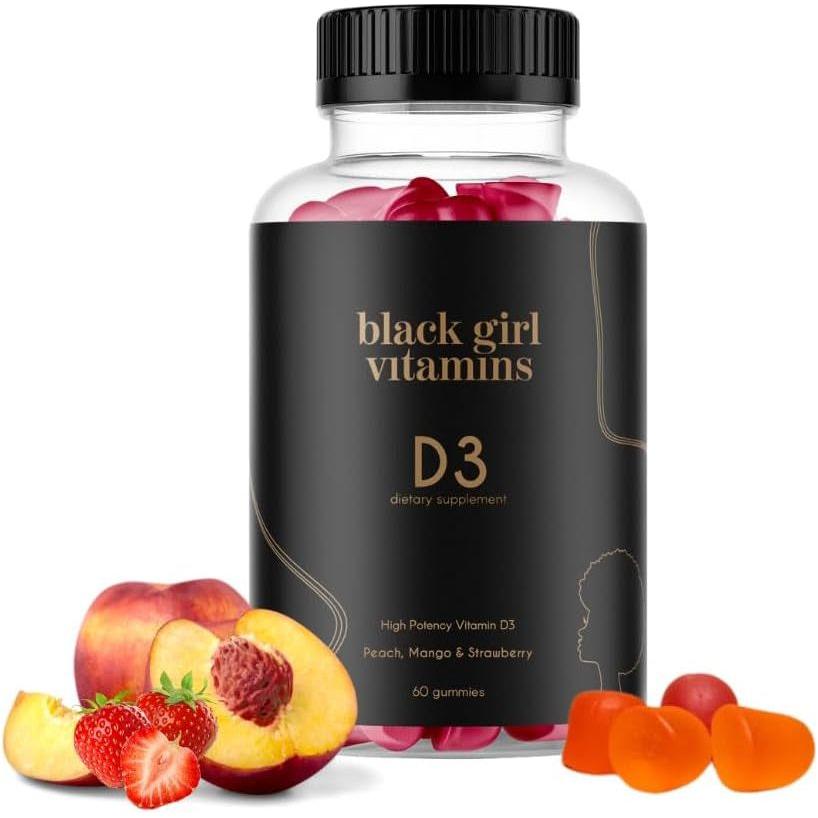 Black Girl Vitamins - Vitamin D3 Gummies - 60 Gummies - Glam Global UK