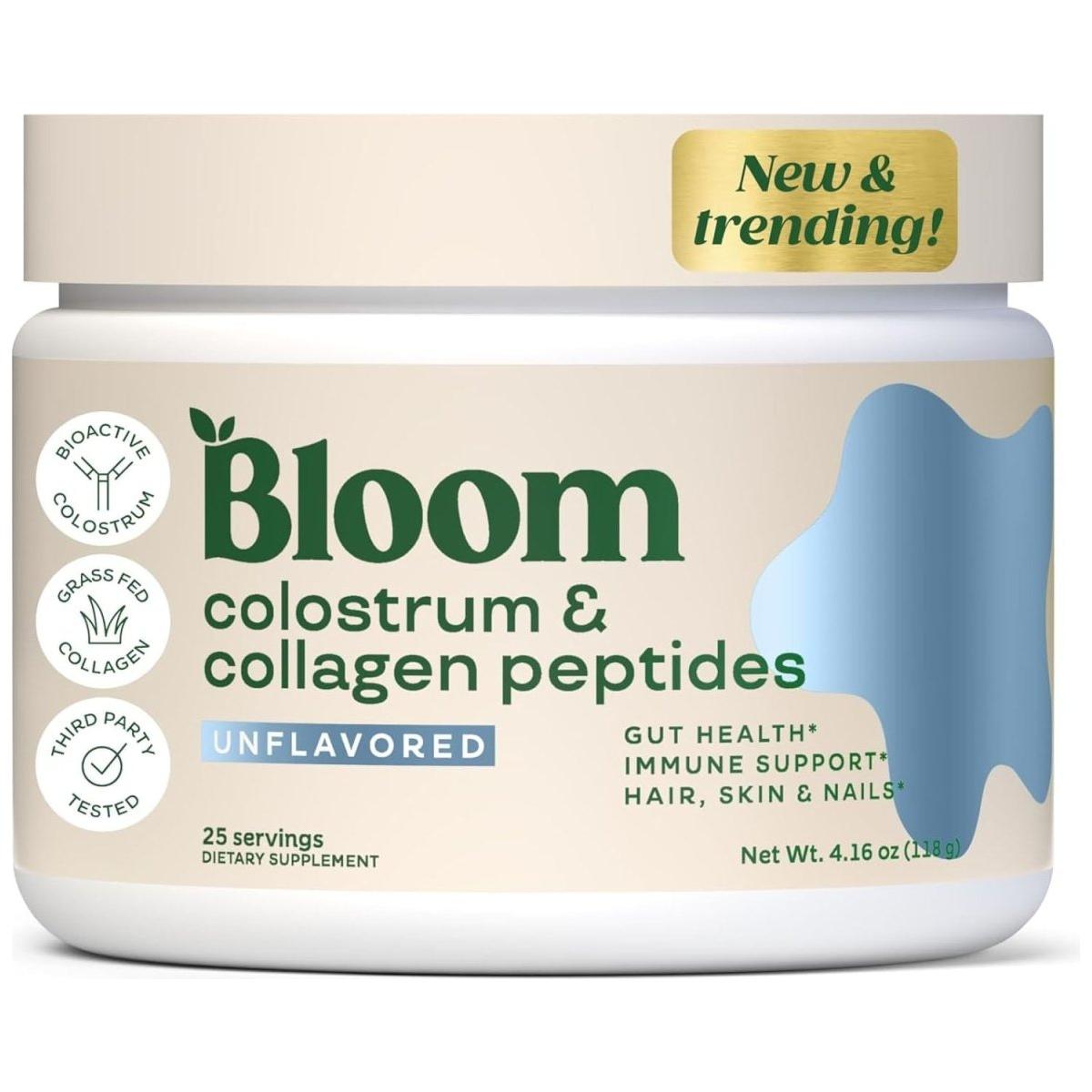 Bloom Colostrum & Collagen Peptides - Unflavored, 25 Servings - Glam Global UKBloom Nutrition