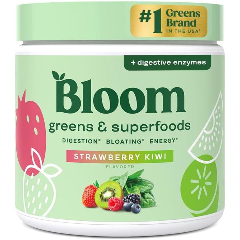 Bloom Greens and Superfoods Powder - 30 Servings (Strawberry Kiwi) - Glam Global UKBloom Nutrition