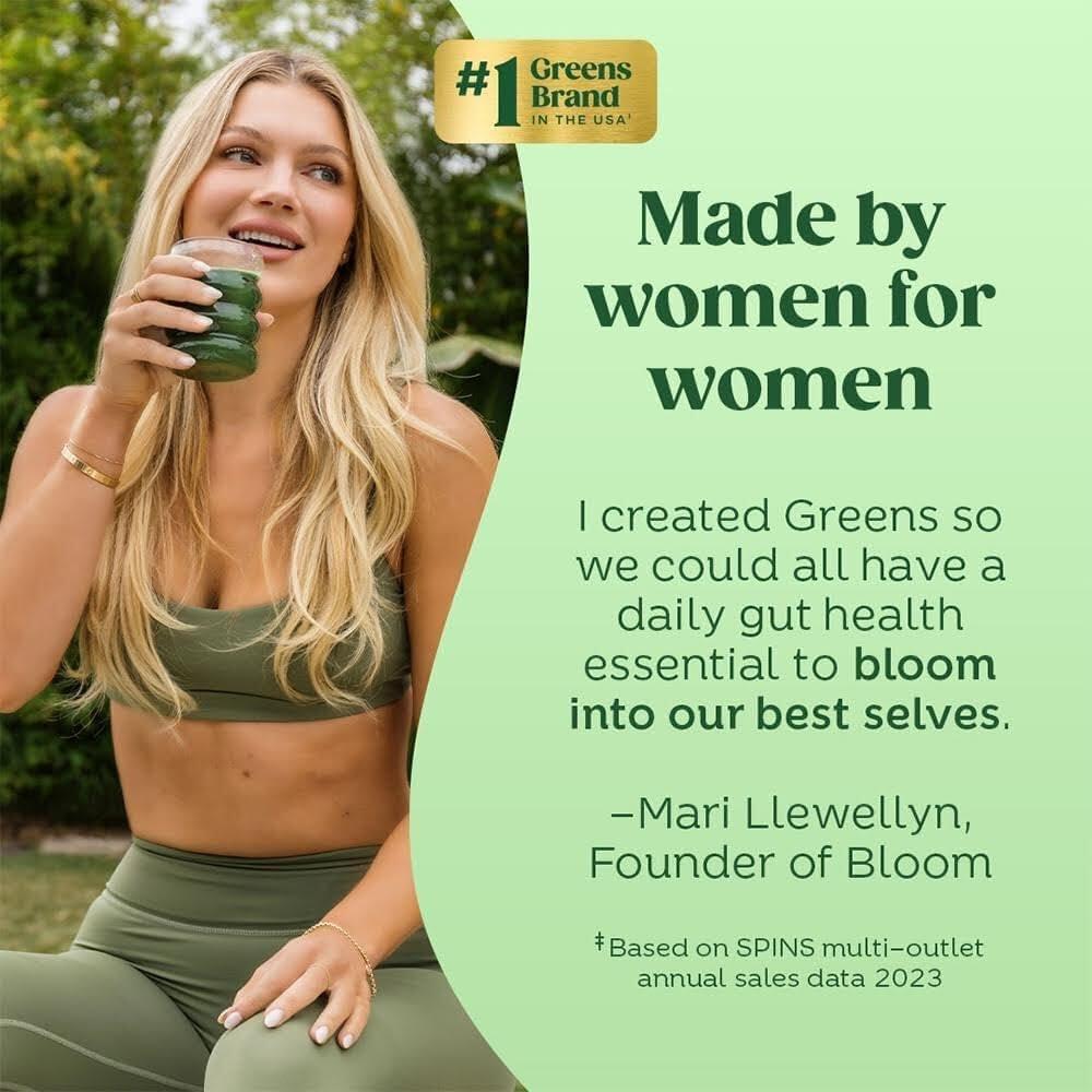 Bloom Greens and Superfoods Powder - 30 Servings (Strawberry Kiwi) - Glam Global UKBloom Nutrition