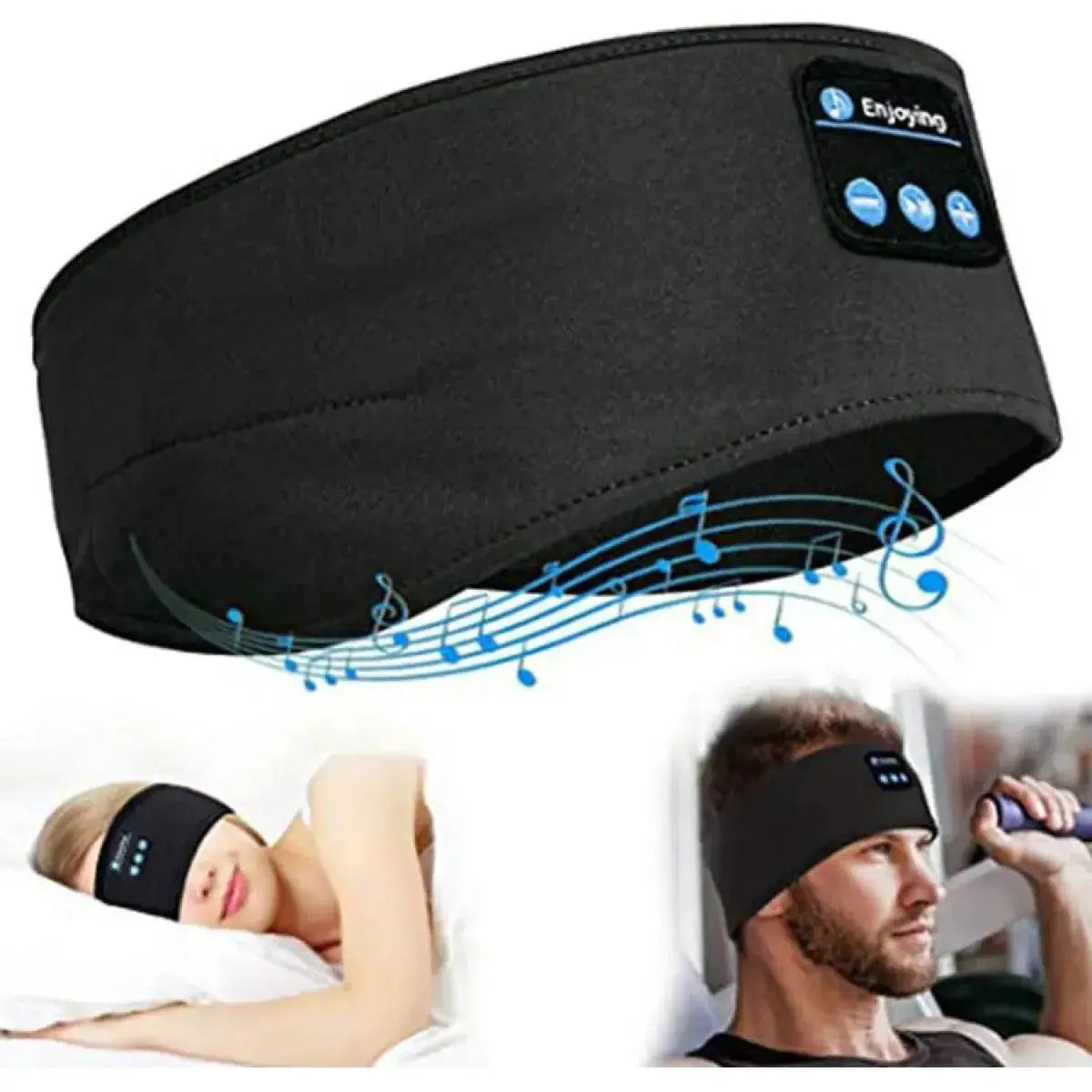 Bluetooth Sports Sleep Headband with Wireless Music & Call Functionality - Glam Global UK