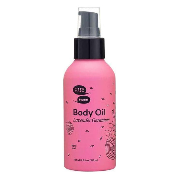 Meow Meow Tweet Body Oil Lavender Geranium - 112ml - Glam Global UKMeow Meow Tweet