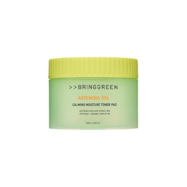 BRINGGREEN Artemisia Calming Moisture Toner Pad - 90 Pads | Fast - Acting Hydration & Soothing - Glam Global UKBRINGGREEN