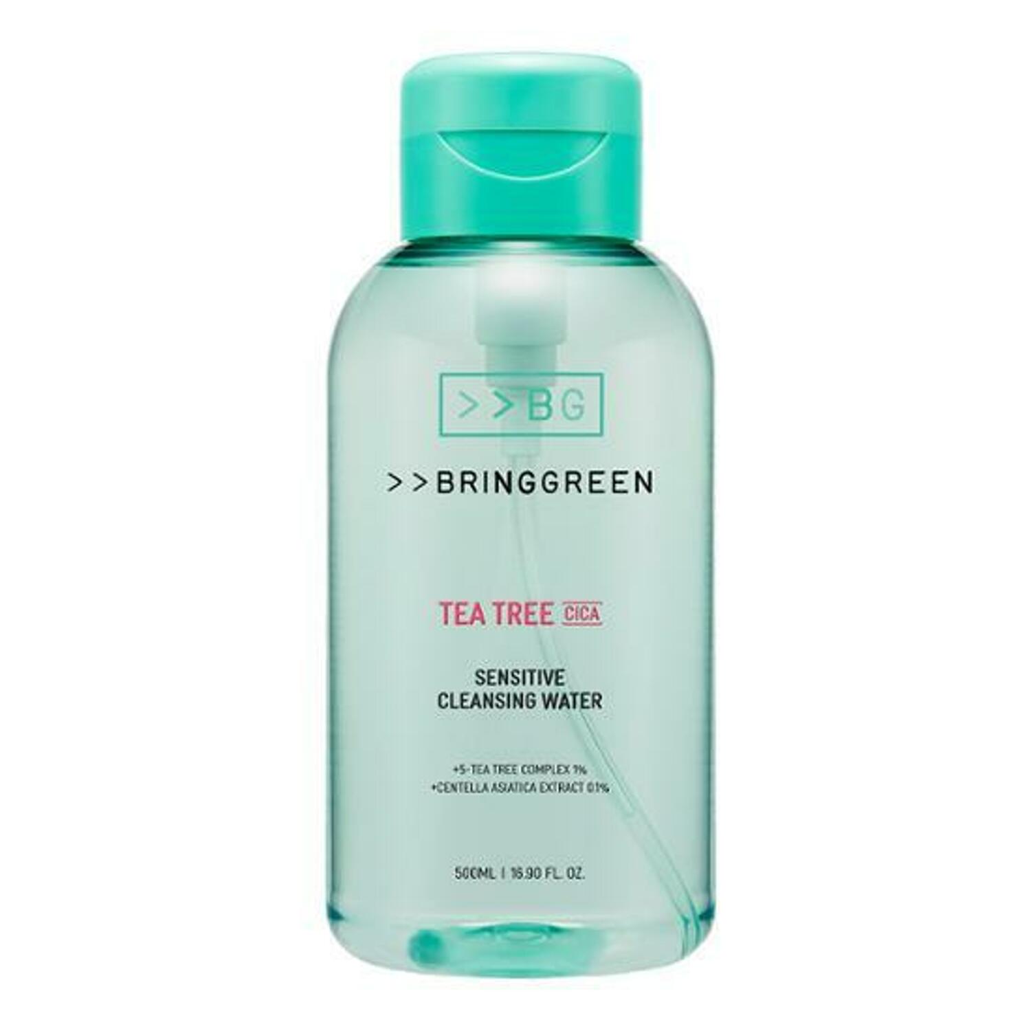 BRINGGREEN Tea Tree Cica Sensitive Cleansing Water 500ml - Glam Global UK