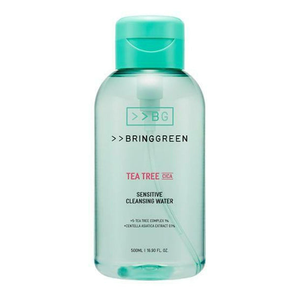 BRINGGREEN Tea Tree Cica Sensitive Cleansing Water 500ml - Glam Global UKBRINGGREEN