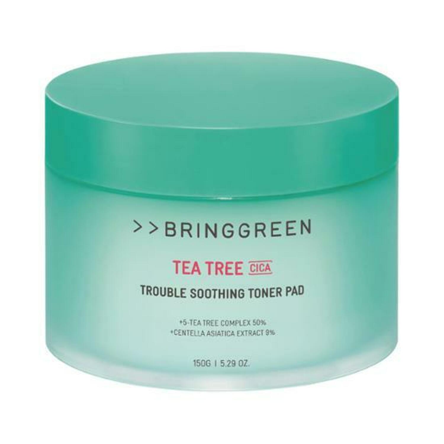 BRINGGREEN Tea Tree Cica Trouble Soothing Toner Pad 90P - Glam Global UK