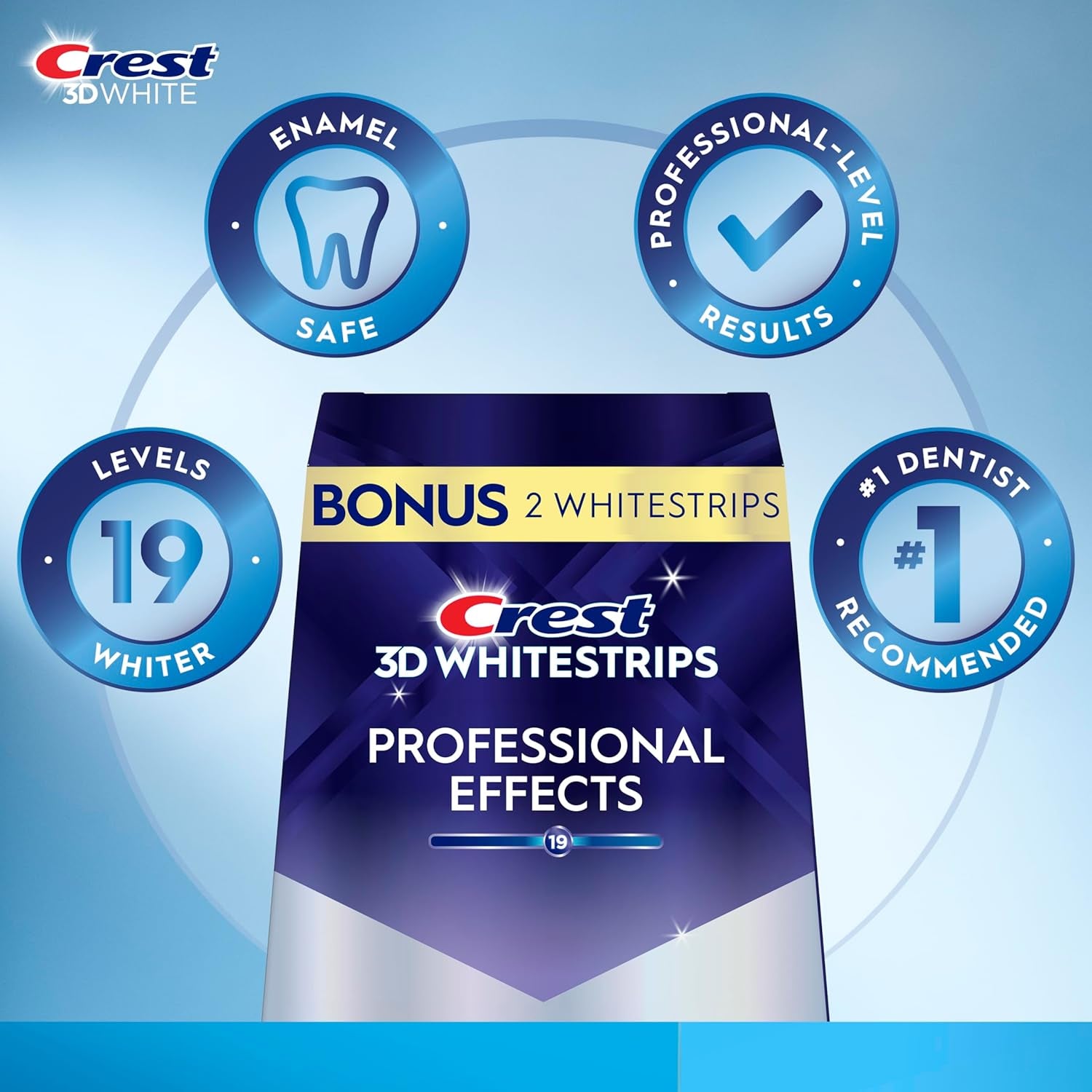 Crest 3D Whitestrips Professional Effects – 22 Treatments (44 Strips) | Professional Whitening, Deep Stain Removal & Lasting Brightness