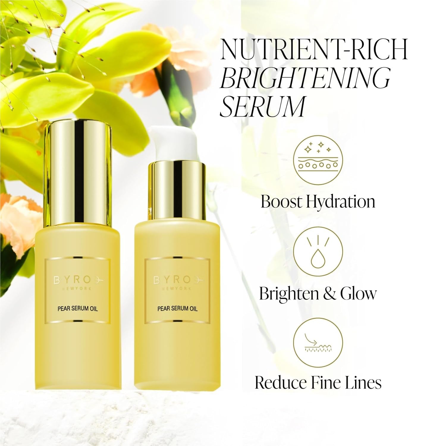 BYROE Pear Serum Oil – 20ml | Brightening, Hydrating & Dewy Glow