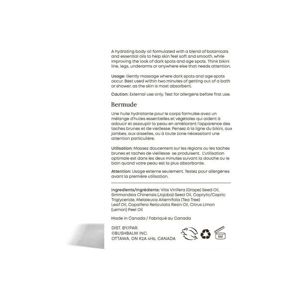 Bushbalm Dark Spot Oil (Bermuda) – 30ml | Brightening & Even Skin Tone Solution