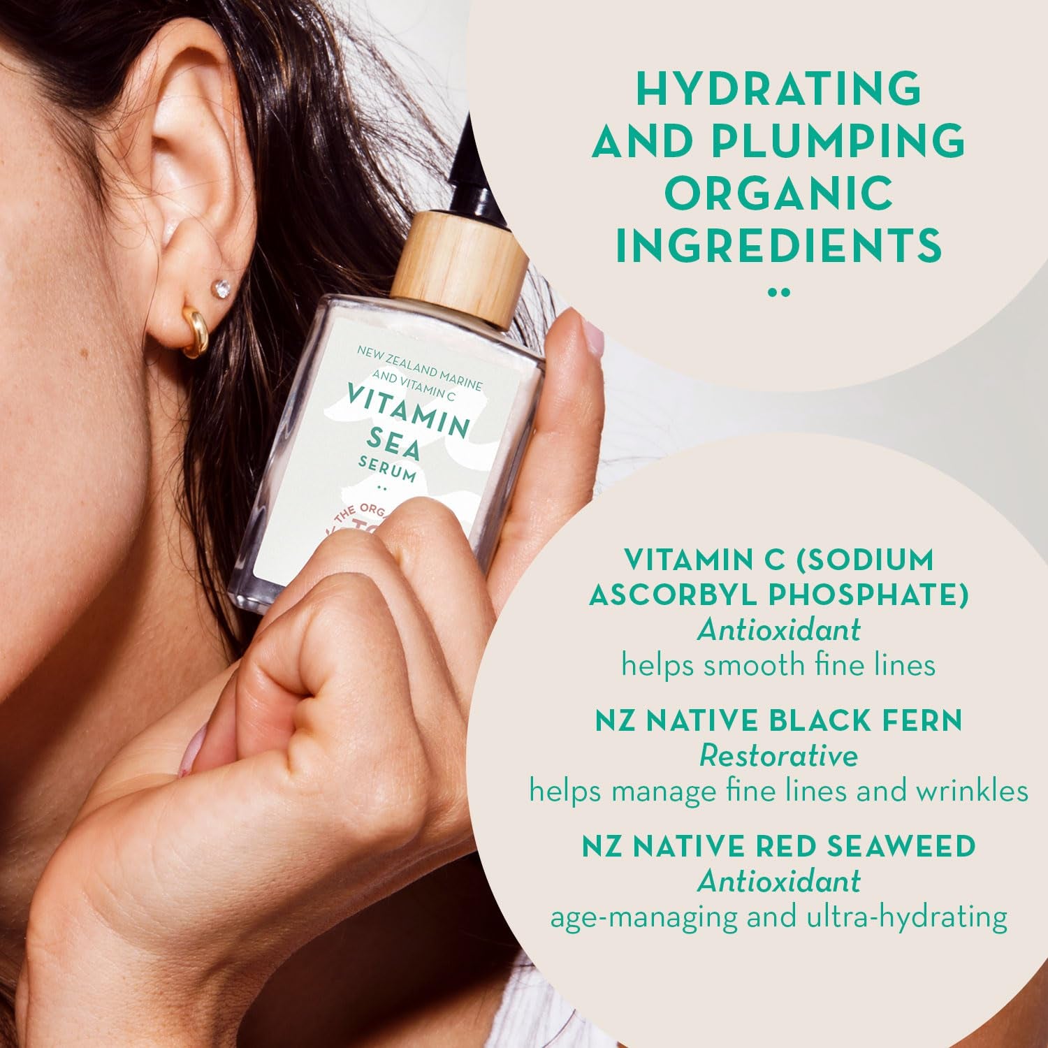 The Organic Skin Co. Vitamin Sea Serum – 30ml | Brightening, Collagen-Boosting Vitamin C Serum