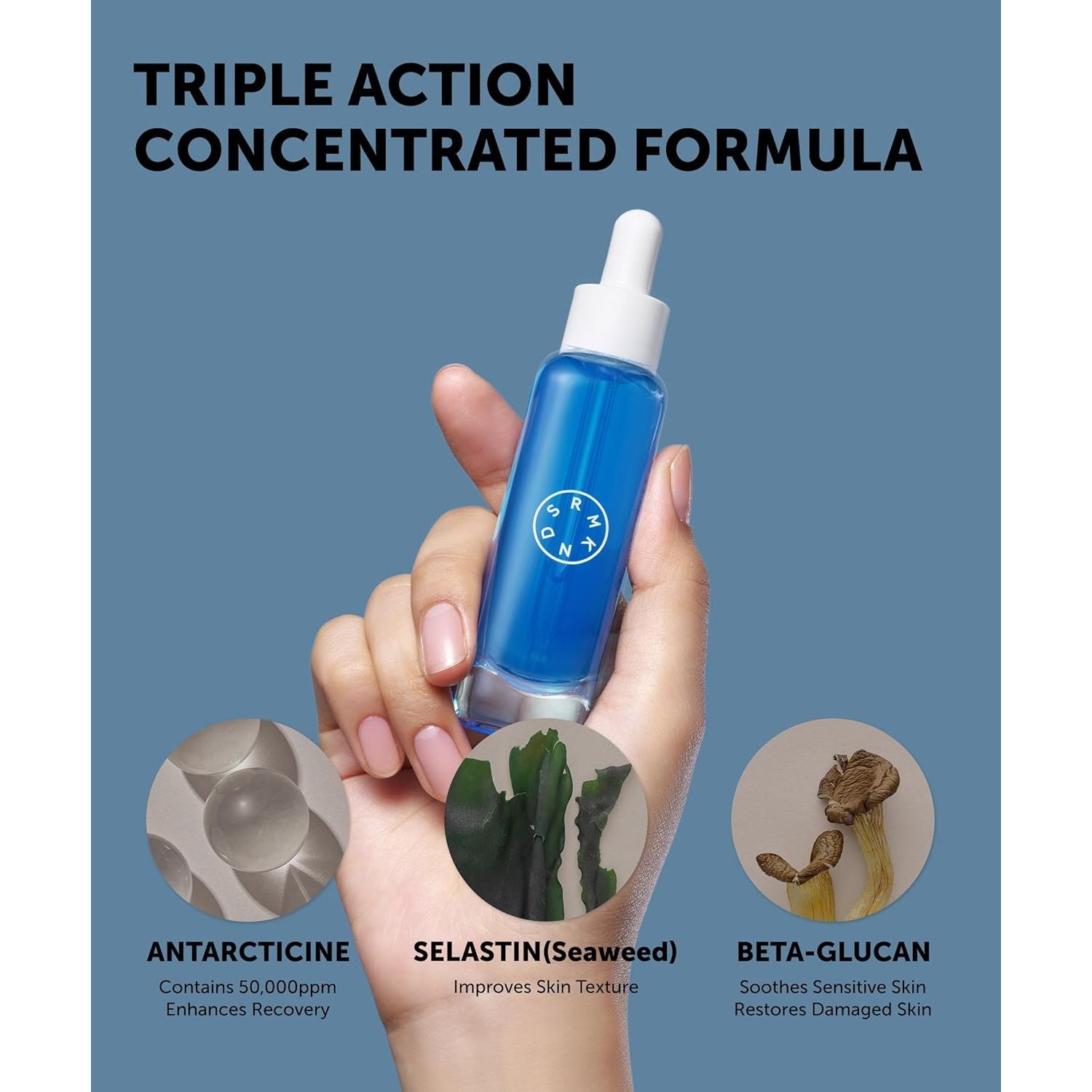 SERUMKIND Deep Antarctic Serum - Lifting, Plumping Korean Skincare – Antarcticine™ Marine Ingredient and Beta Glucan – Improves Elasticity and Firming - Vegan, Cruelty Free, Unscented – 1.01 Fl.Oz.