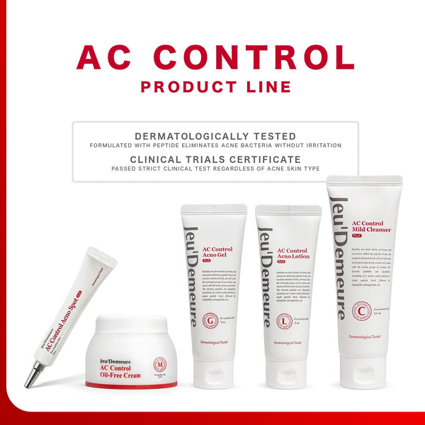 JEU'DEMEURE AC Acno Control Gel Plus – 75ml | Peptide-Infused Acne & Redness Gel