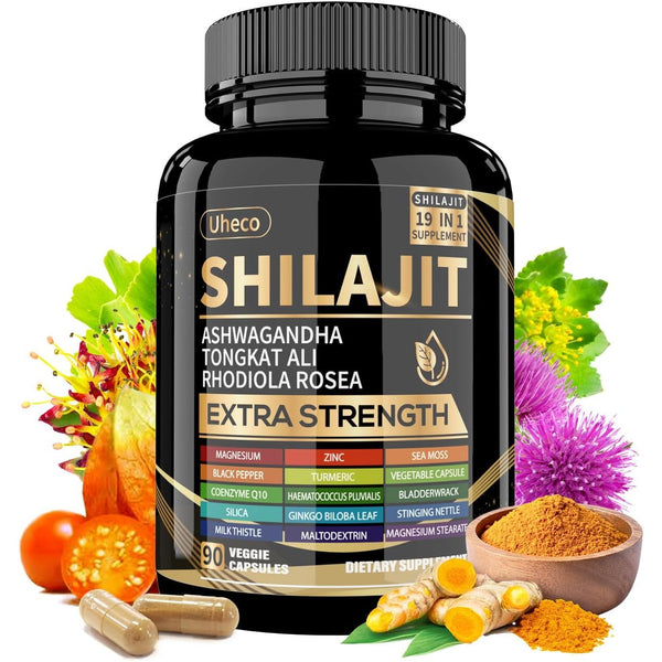 Uheco Shilajit 19-In-1 Supplement - 90 Capsules