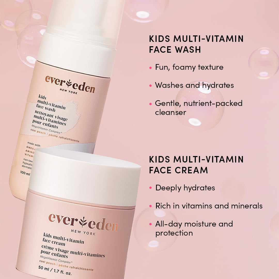 Evereden Kids Routine Bundle – Face & Hair Care Set | Clean, Gentle Skincare & Haircare for Children 3+