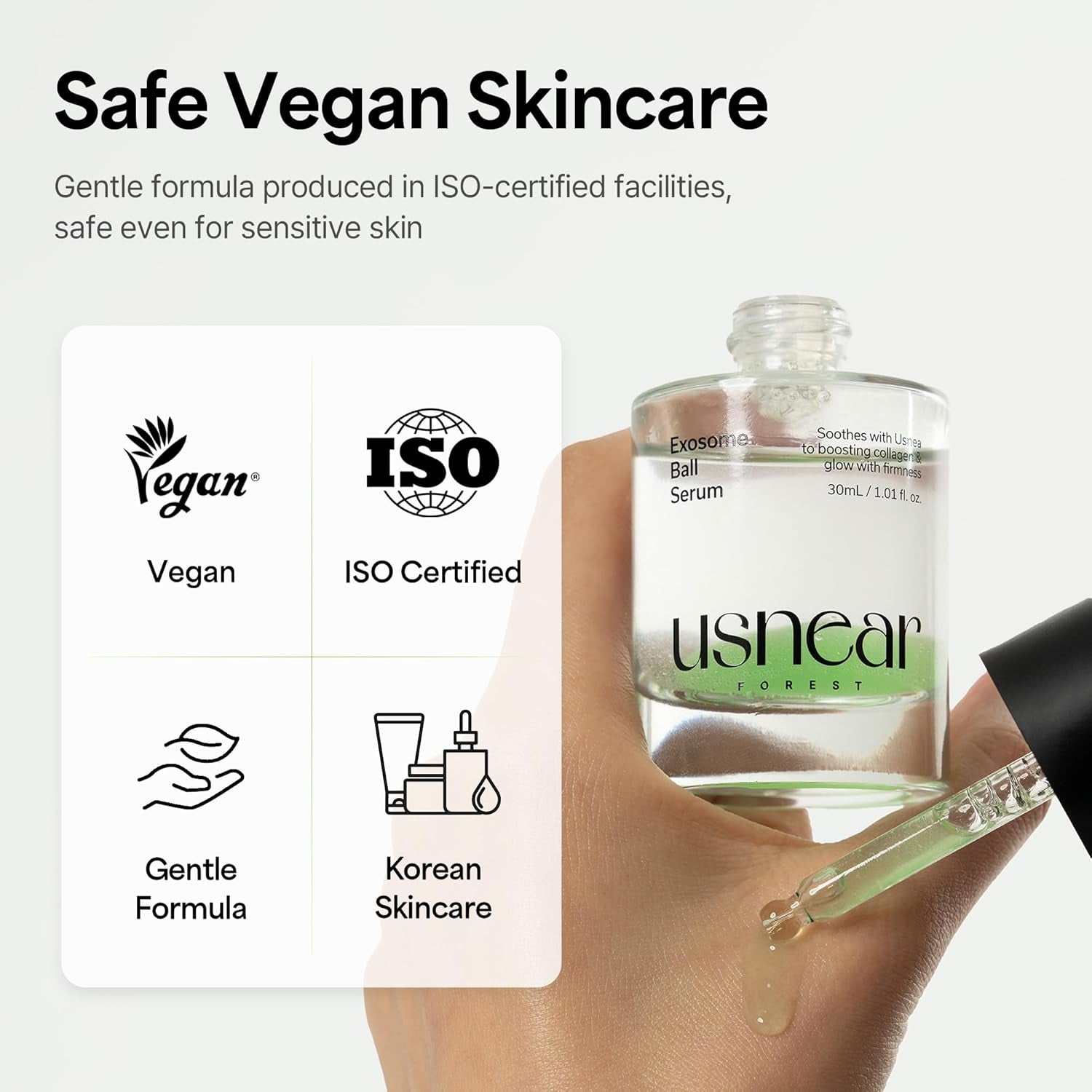 Exosome Glow Serum, Niacinamide & Collagen Face Serum for Glass Skin, Hydrating Pore Minimizer & Brightening, Korean Skincare, 1.01 Fl Oz