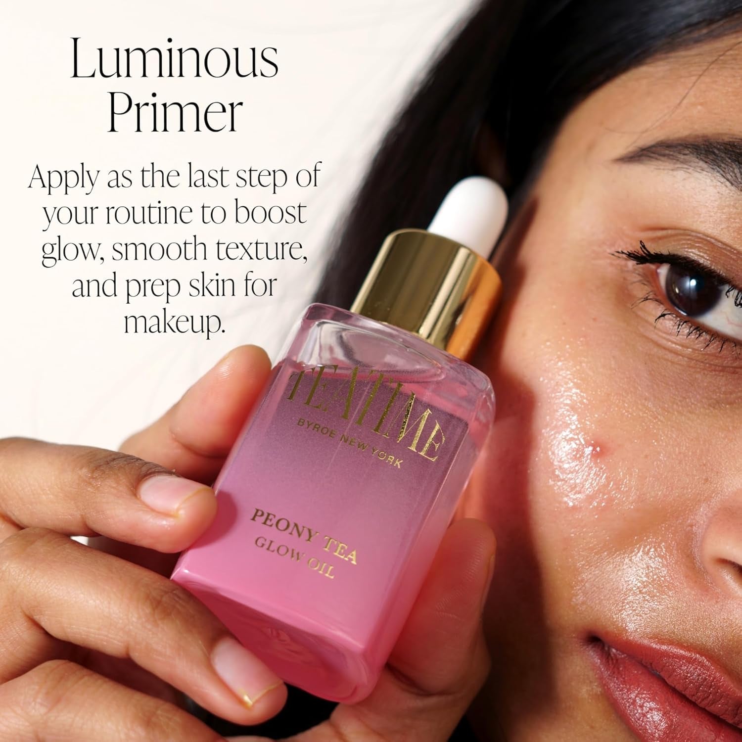 BYROE Teatime Peony Tea Glow Oil – 30ml | Hydrating Facial Oil & Makeup Primer