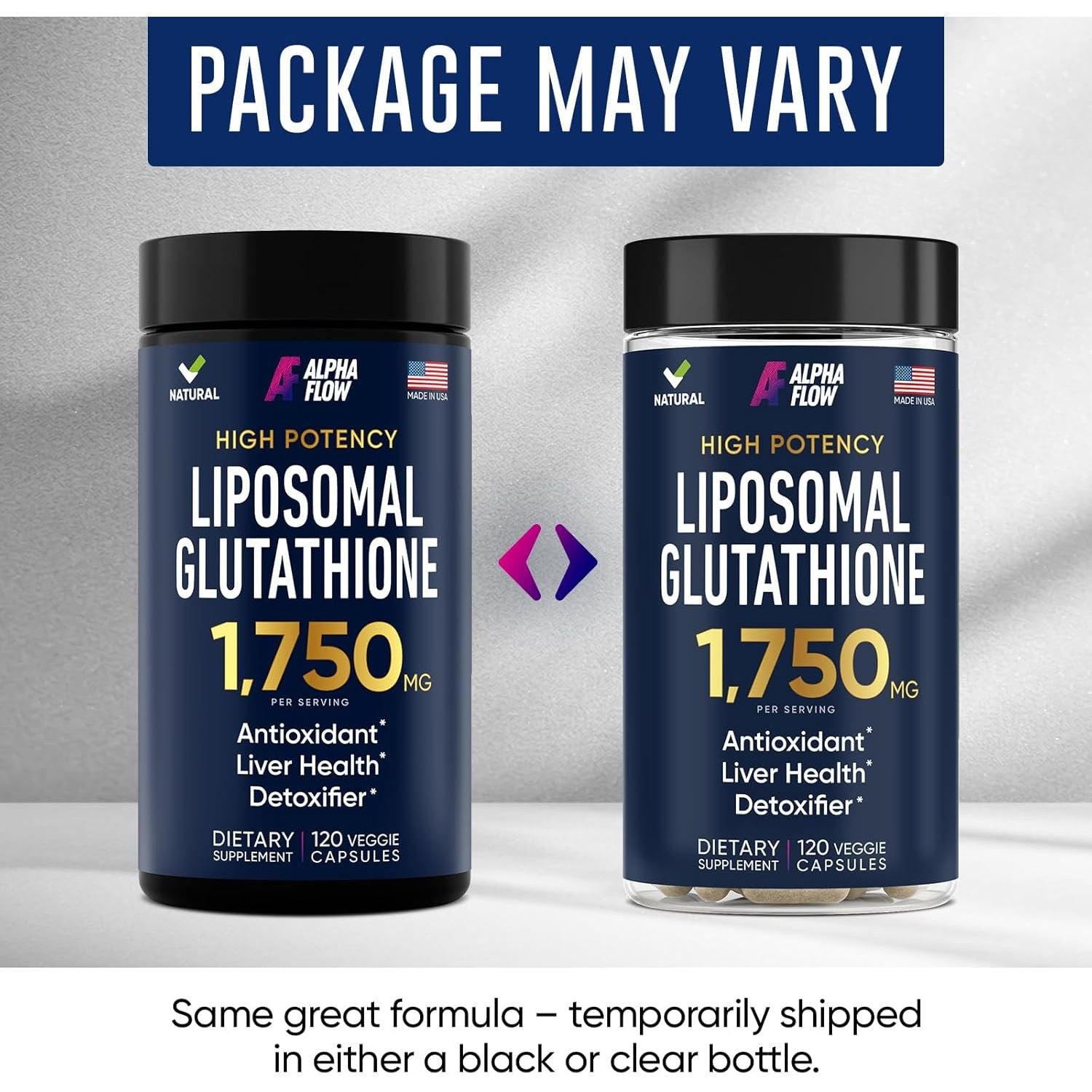 Liposomal Glutathione Supplement 1000MG + 750MG- Glutathione Liposomal with VIT C + Phospholipid Antioxidant Complex - Liver Detox and Immune Support Supplement - 120 Caps - Powder&Liquid Alternative