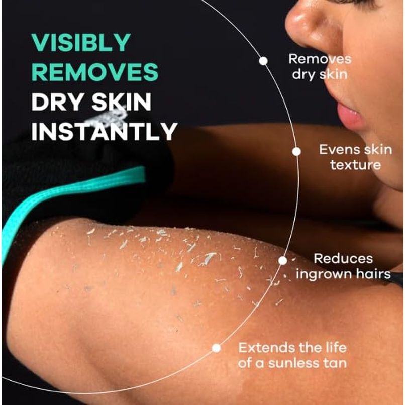 Dermasuri Deep Exfoliating Body Scrub - 2 Piece Mitt Set