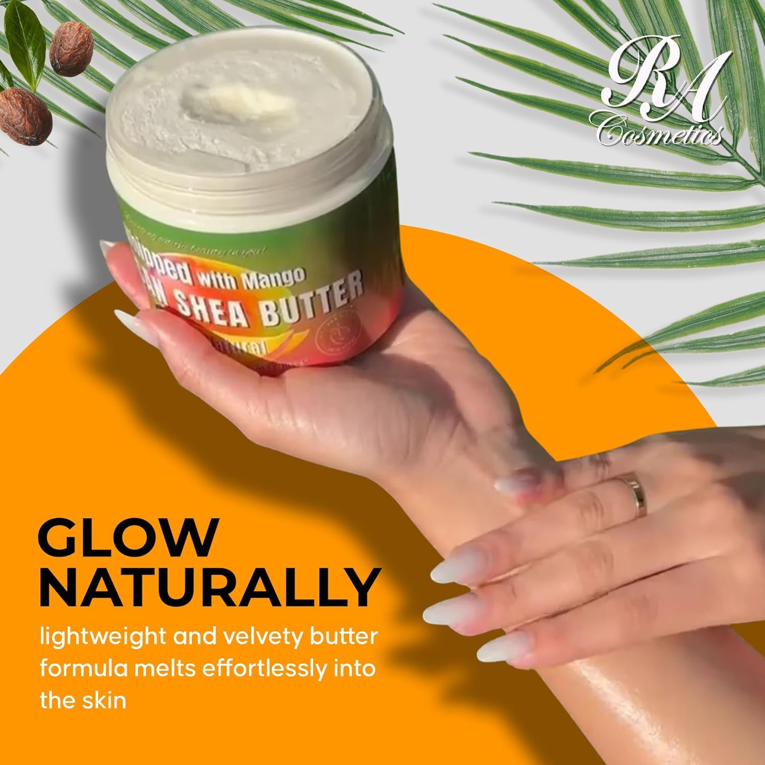 RA COSMETICS Whipped With Mango African Shea Butter – 340g | Deep Moisture, Skin Softening & Glow Repair