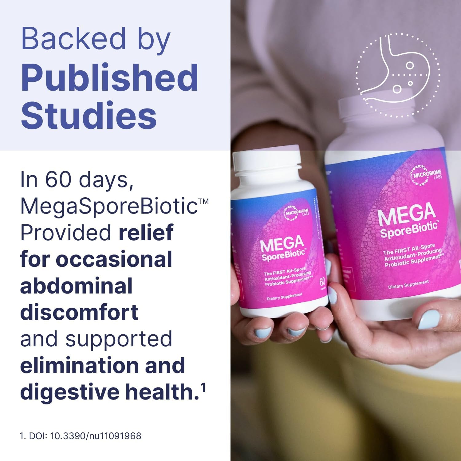 Microbiome Labs MegaSporeBiotic – 60 Capsules | DNA-Verified Spore-Based Probiotic for Gut & Immune Health