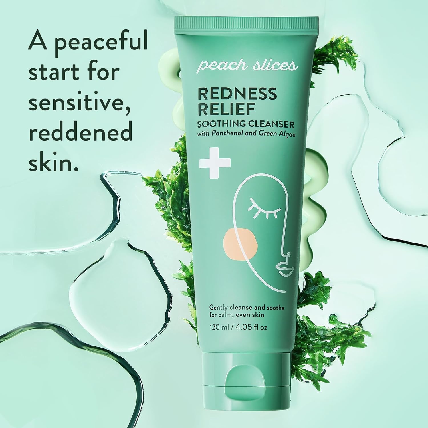 Peach Slices Redness Relief Soothing Cleanser – 120ml | Gentle, Calming Cleanser for Sensitive Skin