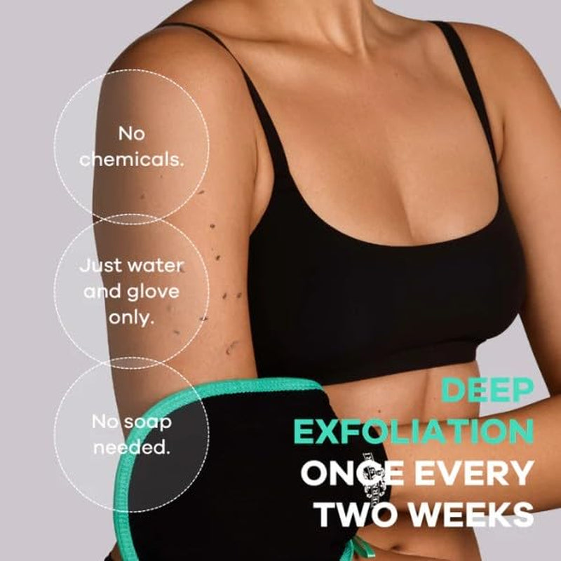 Dermasuri Deep Exfoliating Body Scrub - 2 Piece Mitt Set