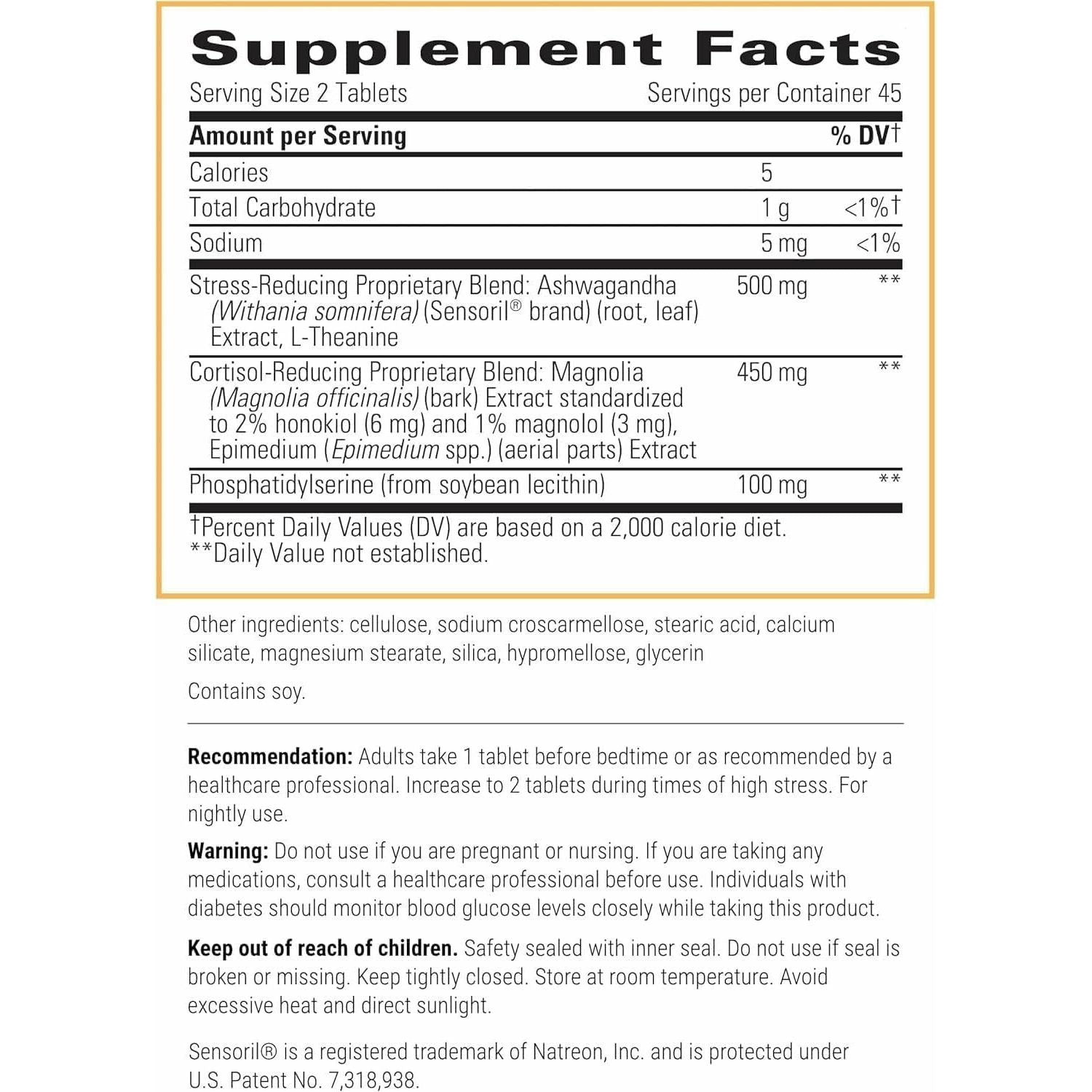 Integrative Therapeutics Cortisol Manager -  90 Tablets