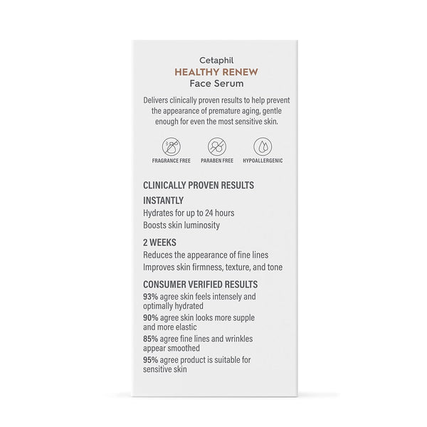 Cetaphil Healthy Renew Face Serum – 28g | Gentle Anti-Aging with Retinol Alternative & 24-Hour Hydration