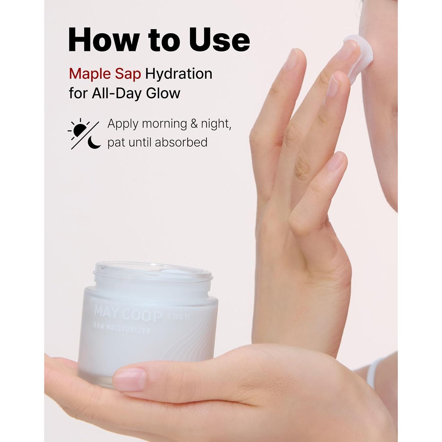 Raw Moisturizer Face Cream | Korean Skincare, Daily Hydrating Cream | 69% Maple Sap, Softening, Nourishing, Lightweight Gel, Vegan, Sensitive Skin, Anti-Aging