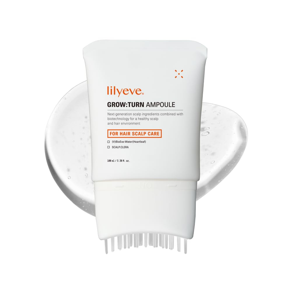 Lilyeve Growturn Hair Growth Serum with Built in Brush for Hair Growth & Thickening | Treatment for Thinning Hair, Hair Loss | Low Irritation, Fragrance-Free, Sulfate & Paraben-Free, 3.38 Fl. Oz. (Pack of 1)