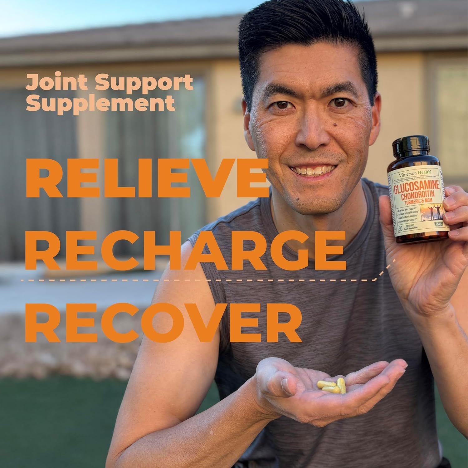 Vimerson Health Glucosamine Chondroitin Turmeric & MSM – 90 Capsules