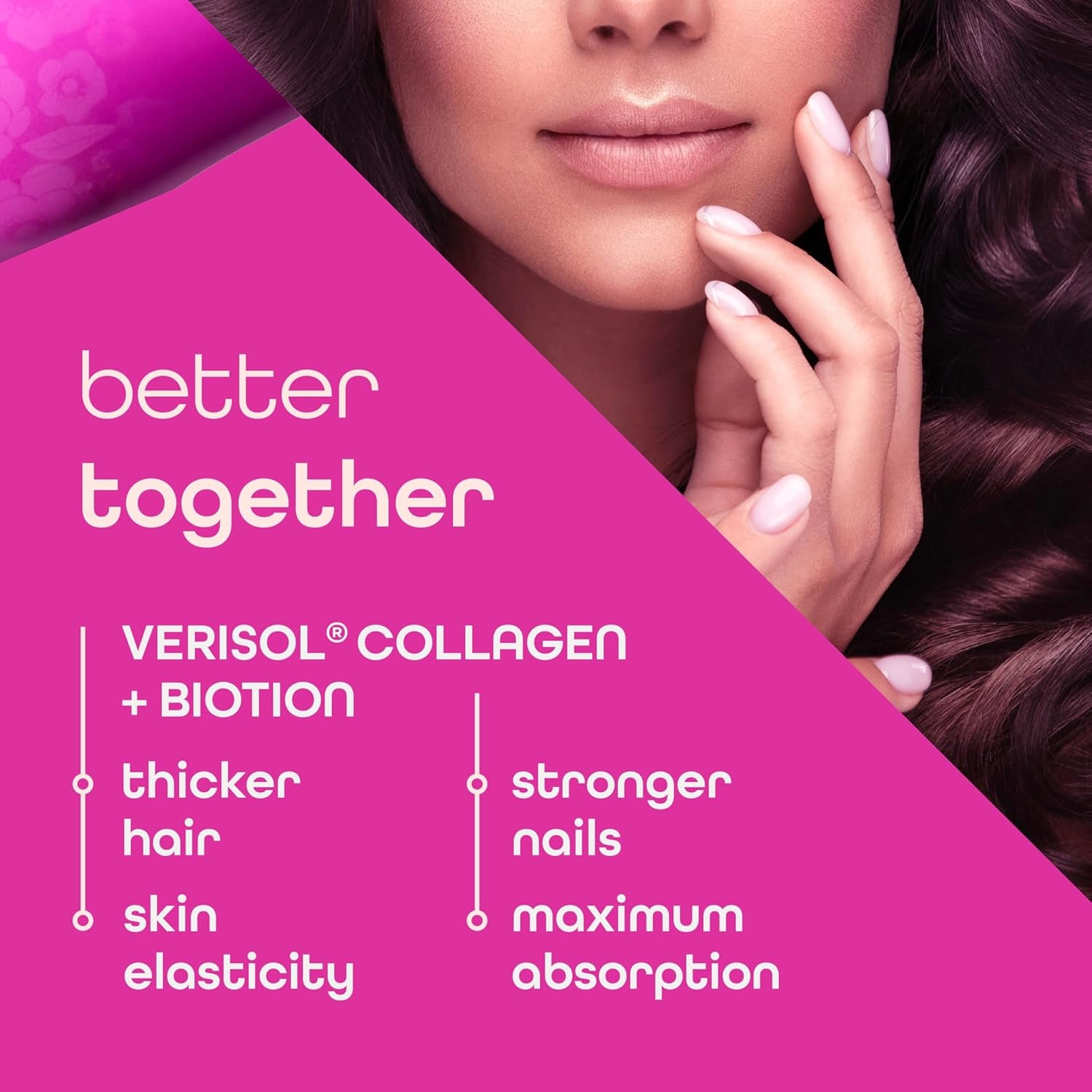 Zena Nutrition Liquid Collagen Peptide + Biotin – 600ml (60 Servings) | Skin Elasticity, Hair Growth & Nail Strength – Mixed Berry Flavor