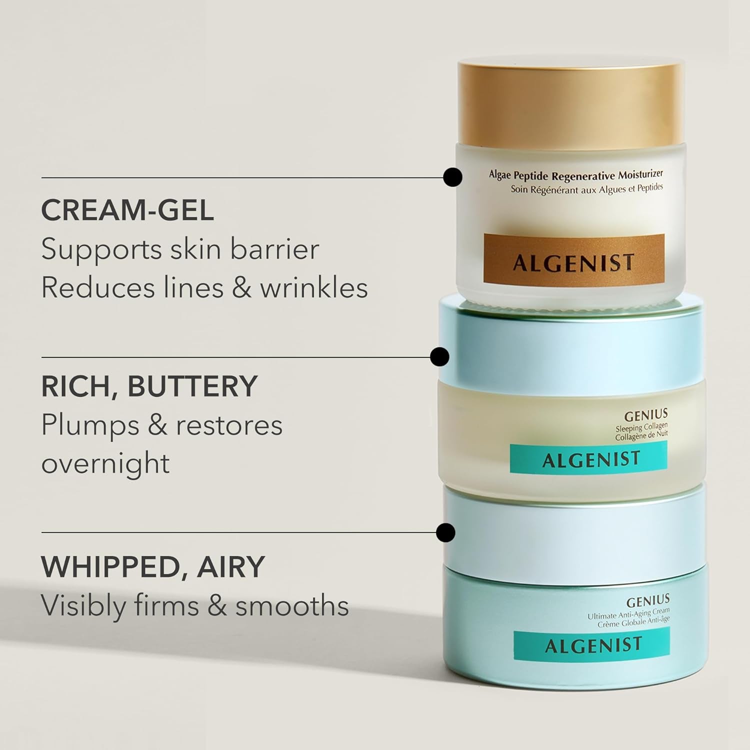 Algenist GENIUS Sleeping Collagen – 60ml | Overnight Vegan Collagen Moisturiser for Youthful, Radiant Skin