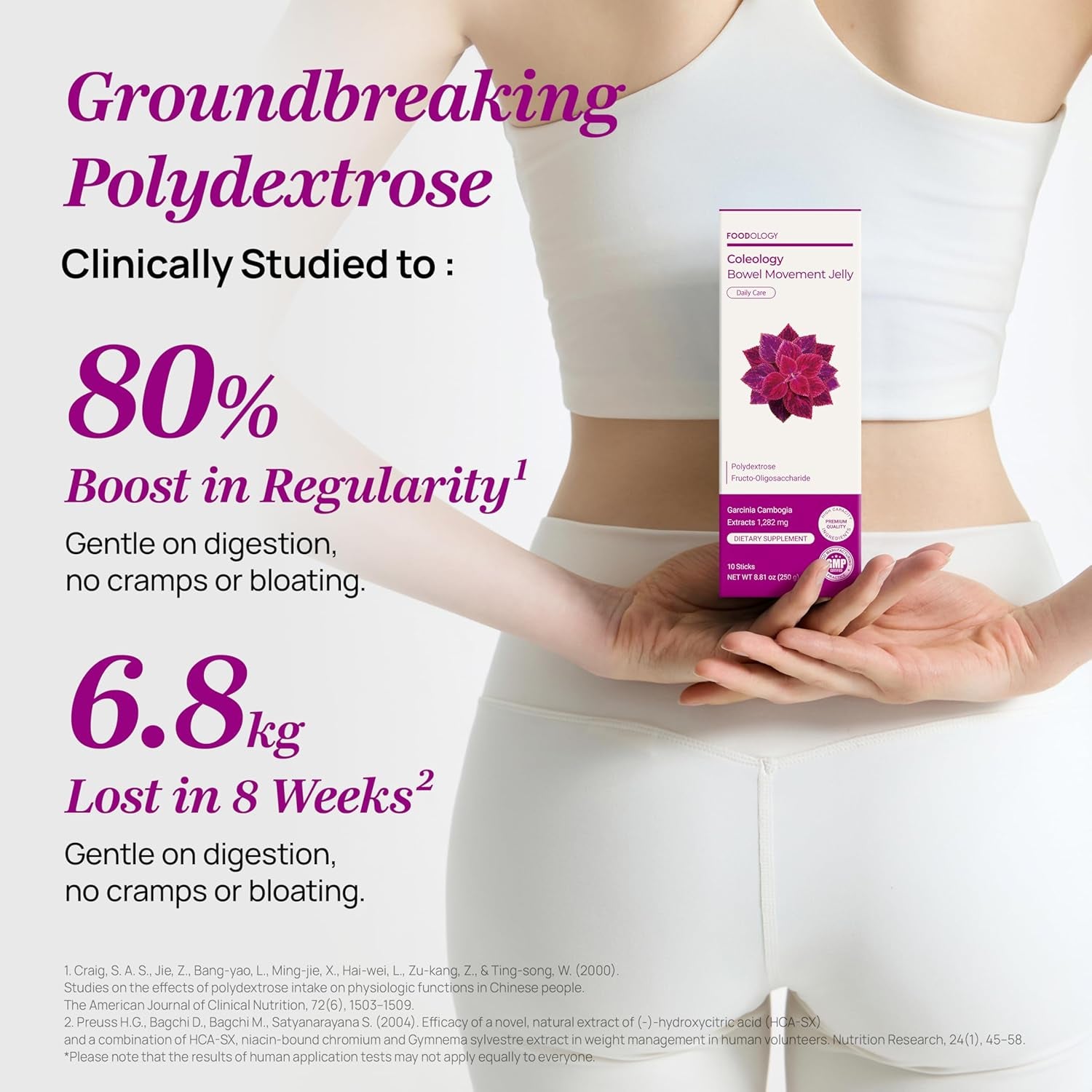 Coleology Bowel Movement Jelly – Fiber Supplement for Bloating Relief & Gut Cleanse - Grape & Prune - Garcinia Cambogia, Collagen, Chia Seeds (10 Counts, Grape & Prune)