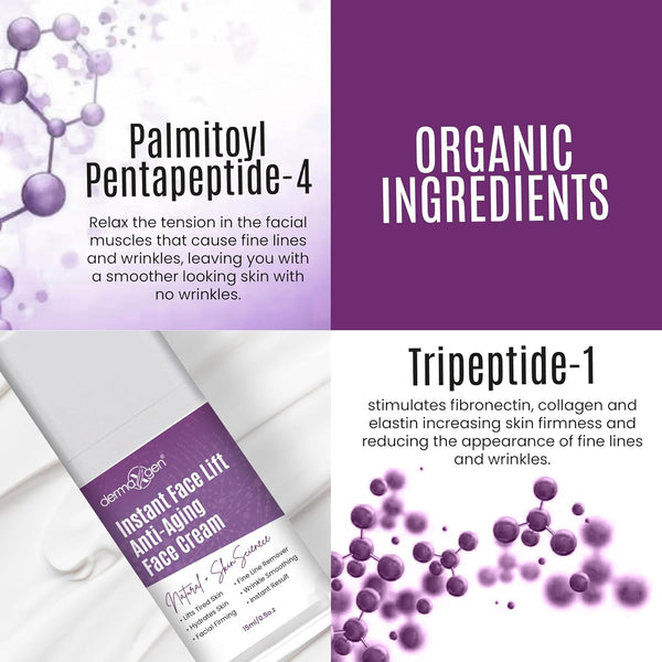 DERMAXGEN Instant Face Lift Anti-Aging Face Cream – 15ml | Instant Tightening & Wrinkle Smoothing