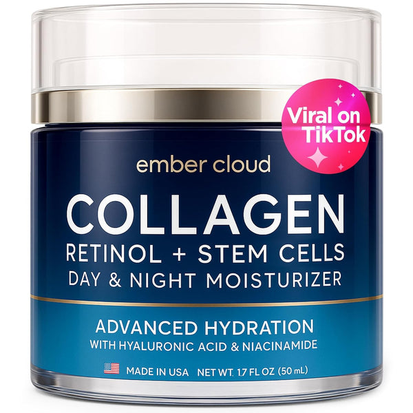Ember Cloud Collagen Retinol + Stem Cells Day & Night Moisturizer – 50ml | Anti-Aging Hydration & Skin Renewal