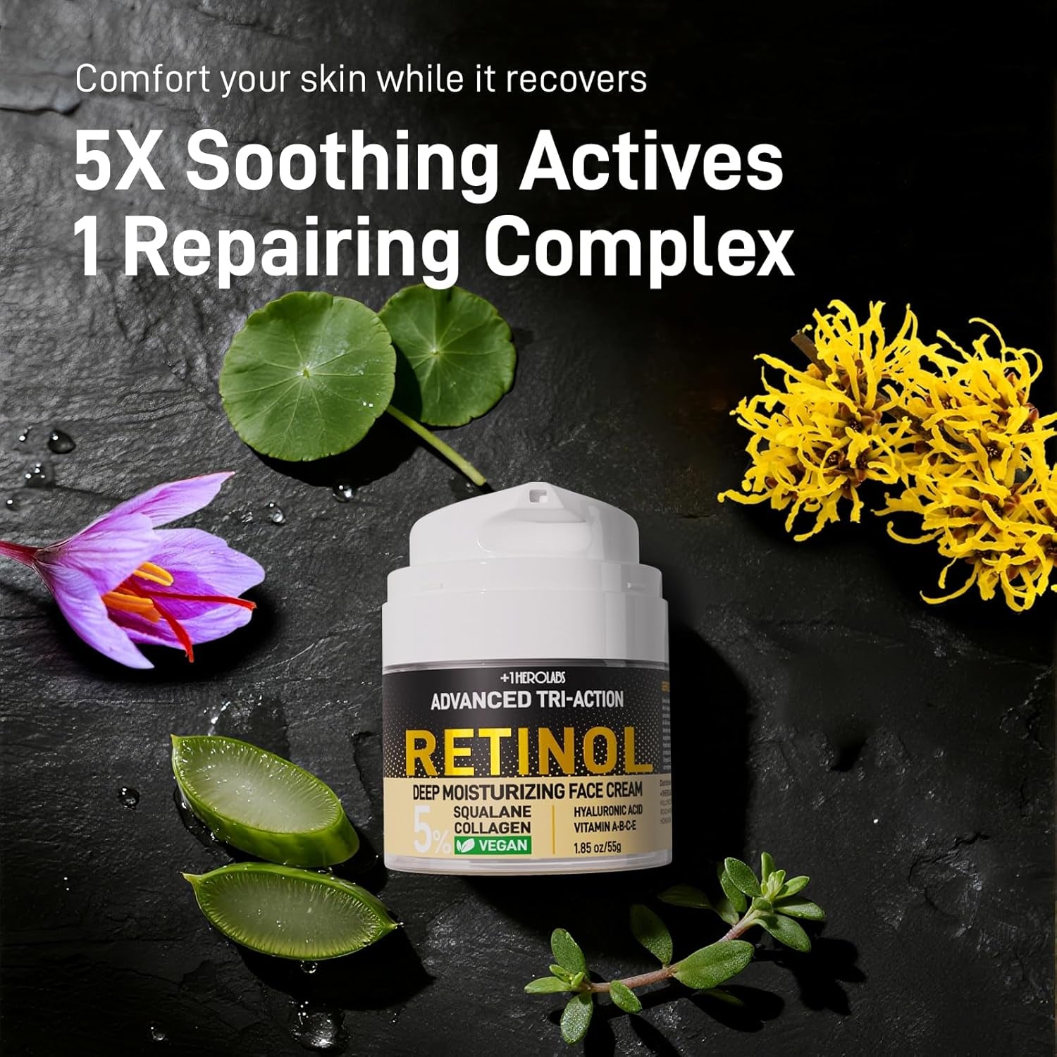 +1HEROLABS Advanced Tri-Action Retinol Deep Moisturizing Face Cream - 55g