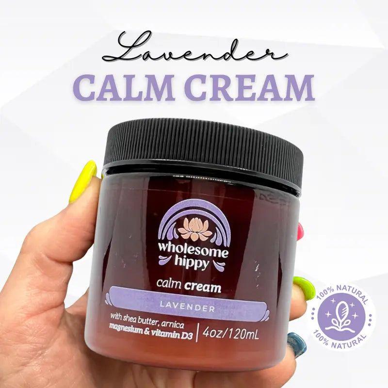 Calm Cream with Magnesium & Vitamin D3 4Oz - Lavender - Glam Global UK