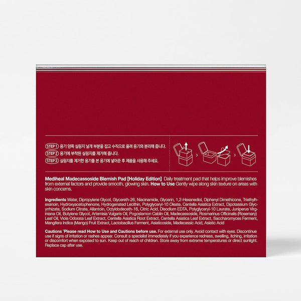 MEDIHEAL Madecassoside Blemish Pad, Gift Edition – 100 Pads | Soothing Anti-Blemish Care