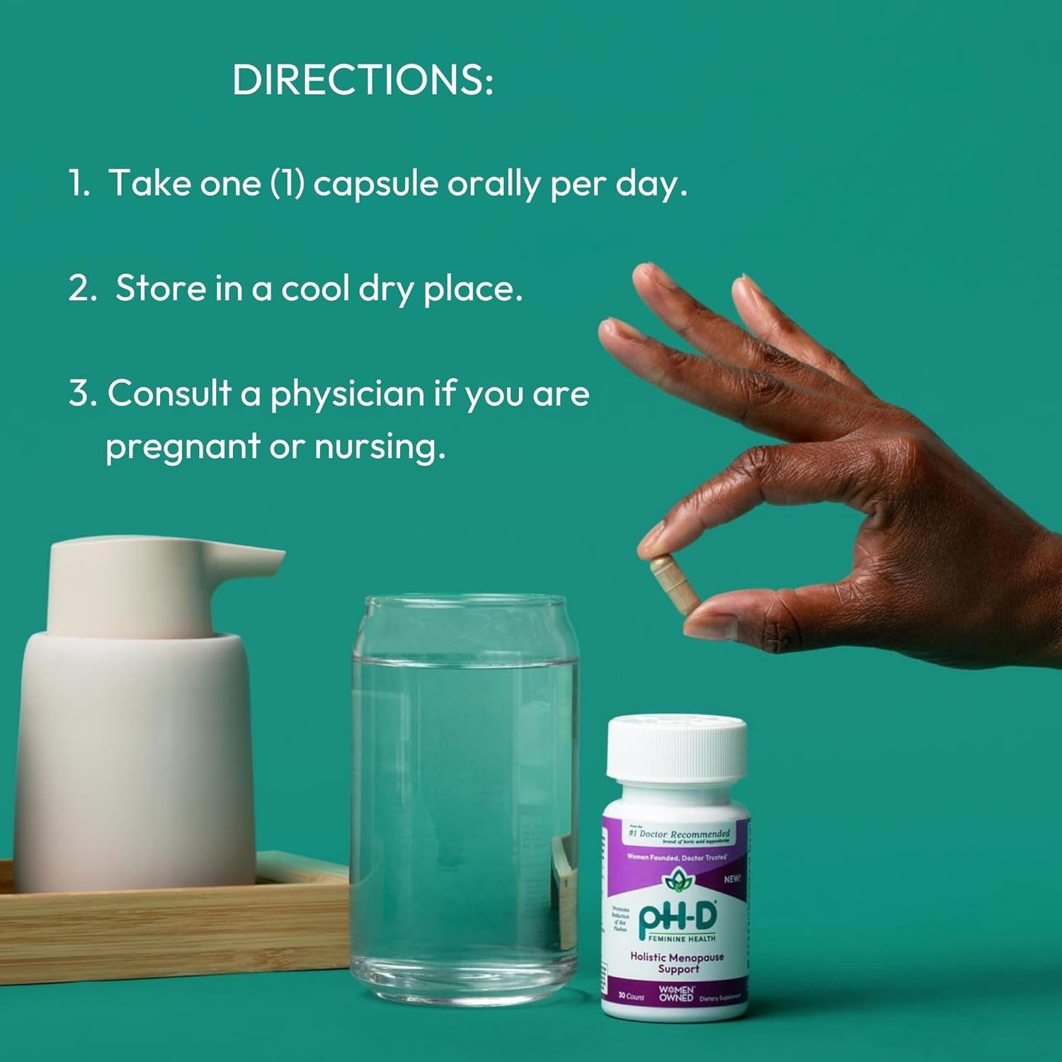 pH-D Feminine Health Support Holistic Menopause Support – 30 Capsules | Hormone-Free Relief for Hot Flashes, Mood Swings & Vaginal Dryness