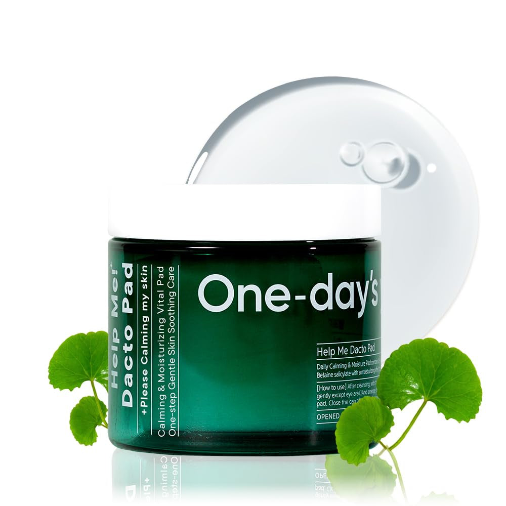 ONE-DAY’S YOU Help Me Dacto Pad | Korean Toner Pad Skincare for Face | Hyaluronic Acid | Glycolic Acid Exfoliating | Salicylic Acid/Centella Asiatica Extract Cleansing Pads for Face (60 Sheets)
