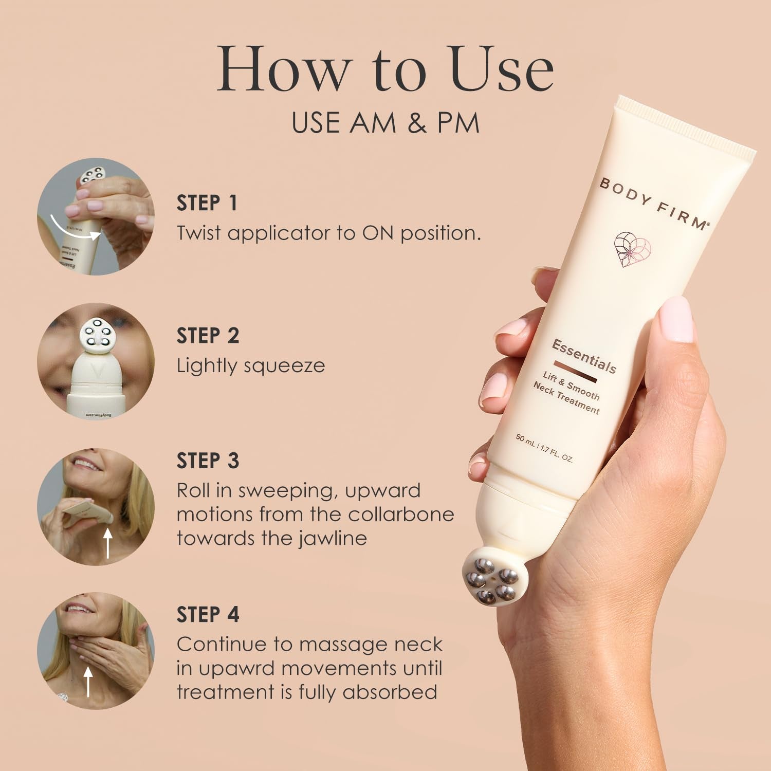 BODY FIRM Essentials Lift & Smooth Neck Treatment – 50ml | Firm, Tighten & Smooth Aging Skin