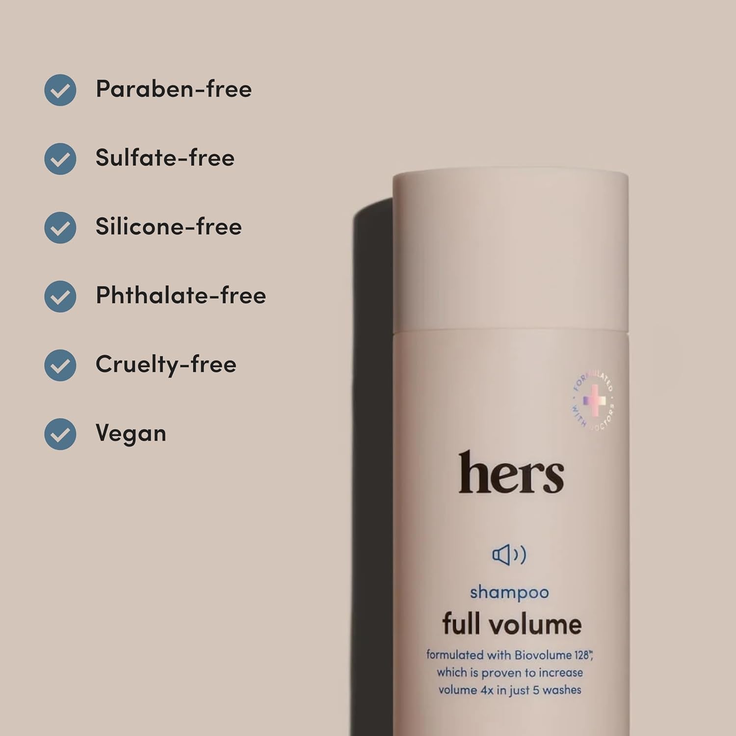 Hers Full Volume Shampoo – 190ml (2 Pack) | Volumising Care for Fine, Limp Hair