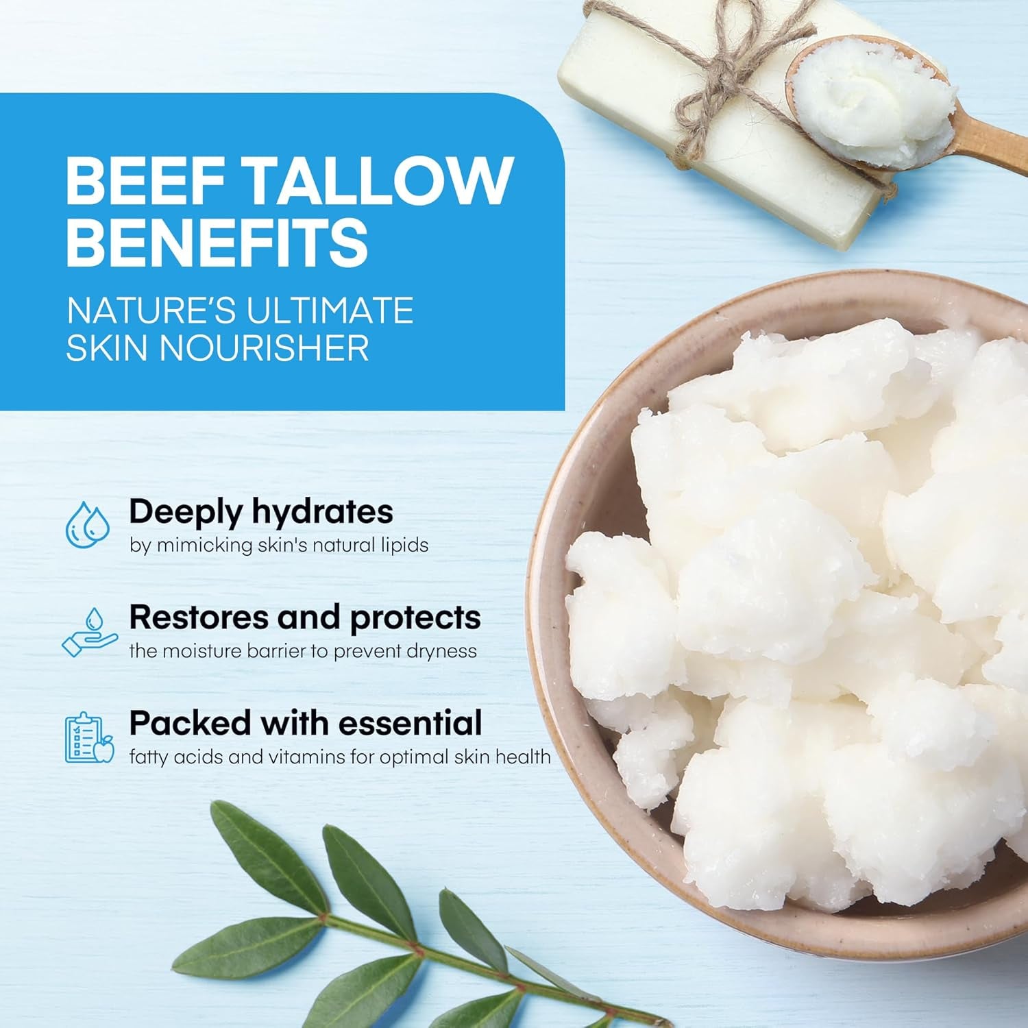 HealthyDerm GHK-CU Whipped Tallow Honey Balm with Methylene Blue – 60g | Repair Skin, Boost Collagen & Antioxidant Protection