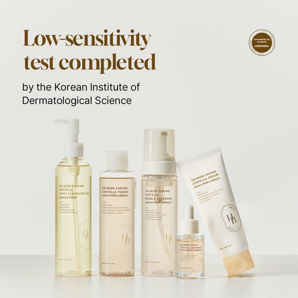HEVEBLUE Salmon Caring Centella Light Cleansing Oil – 250ml | Salmon PDRN Formula for Deep Cleansing, Repair & Radiant Skin