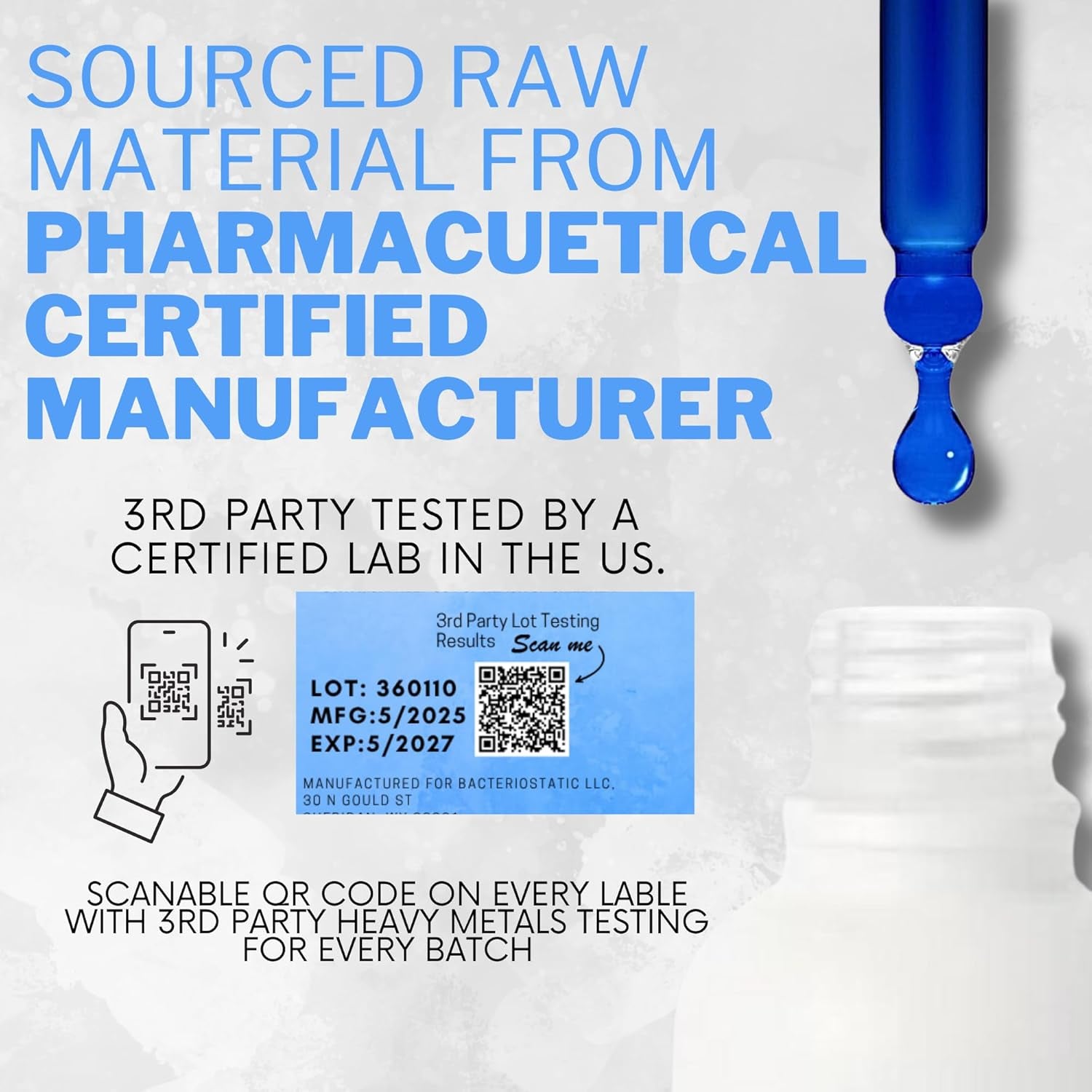 METHYLENE BLUE CO Methylene Blue USP 3% – 110.9ml | High-Purity Antioxidant Solution for Cellular & Mitochondrial Support
