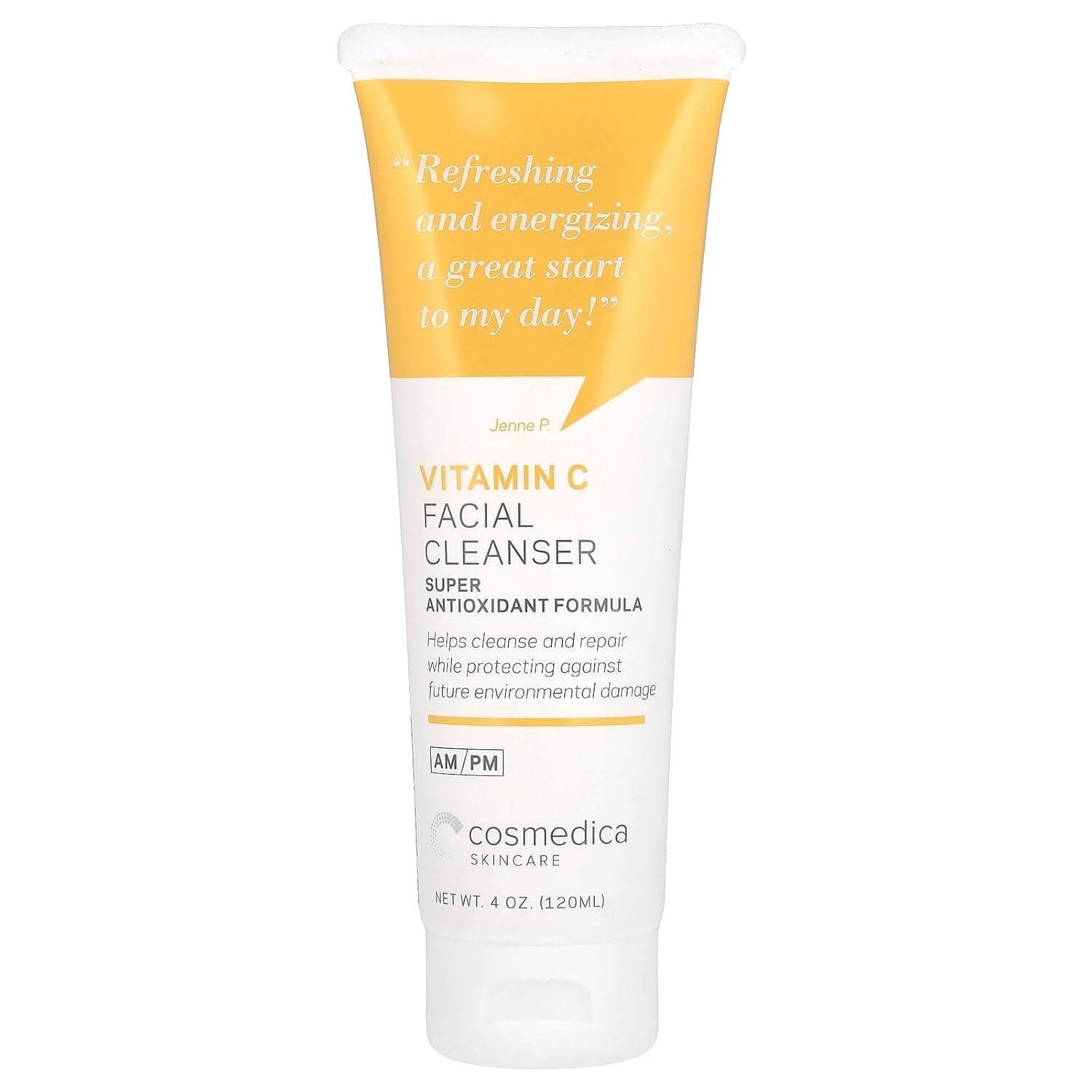 Cosmedica Skincare Vitamin C Facial Cleanser – 120ml | Brightening Daily Cleanser for Clear, Radiant Skin