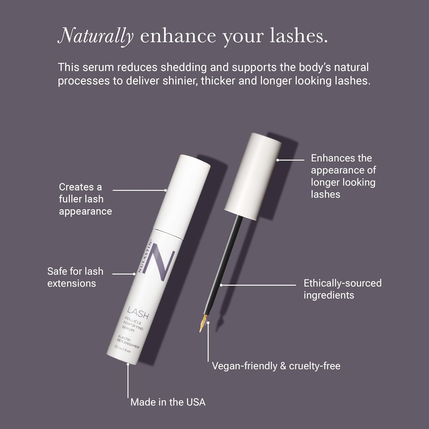 NULASTIN Lash Follicle Fortifying Serum – 3ml | Lash-Enhancing & Strengthening Treatment