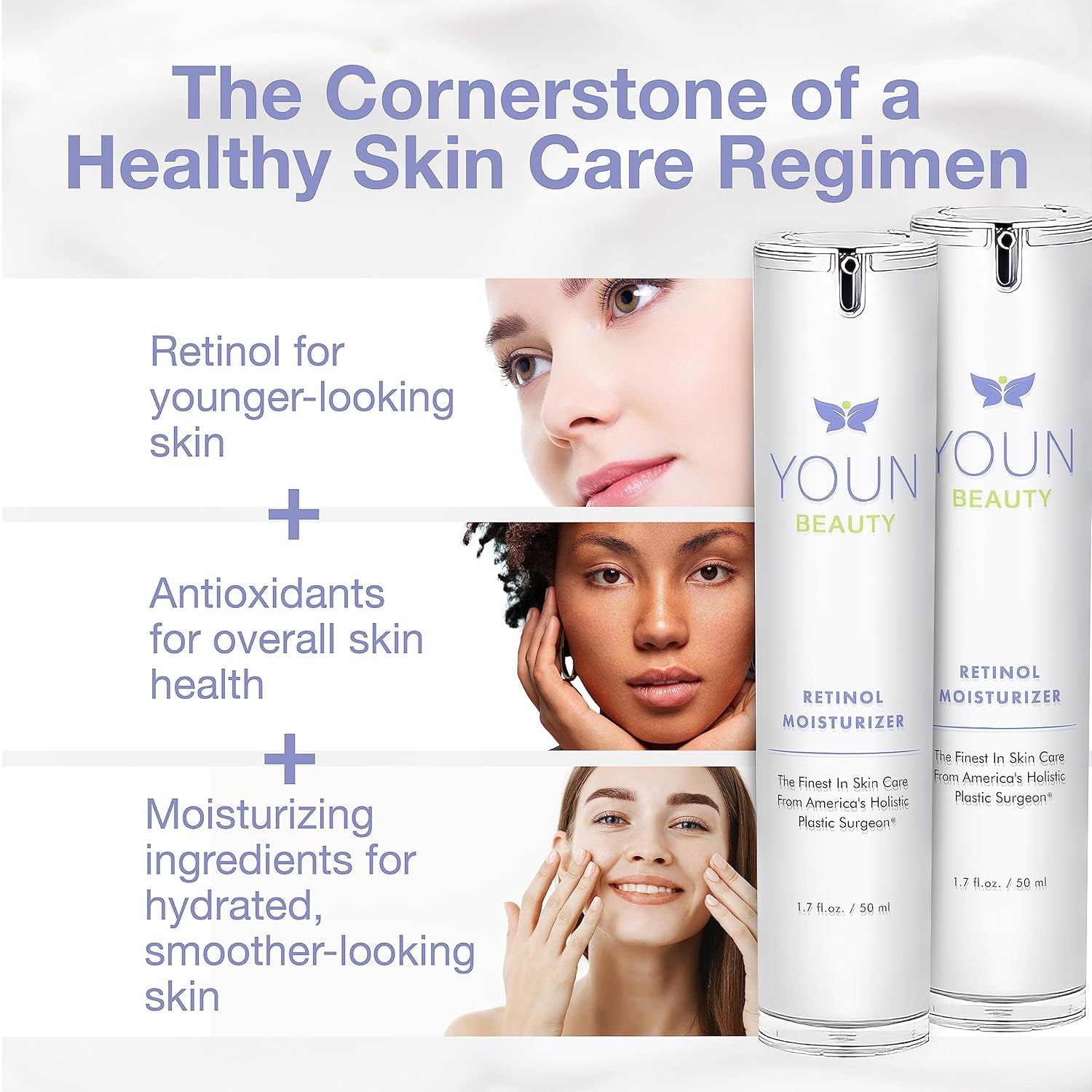 YOUN Beauty Retinol Moisturizer – 50ml | Gentle Anti-Aging Night Cream